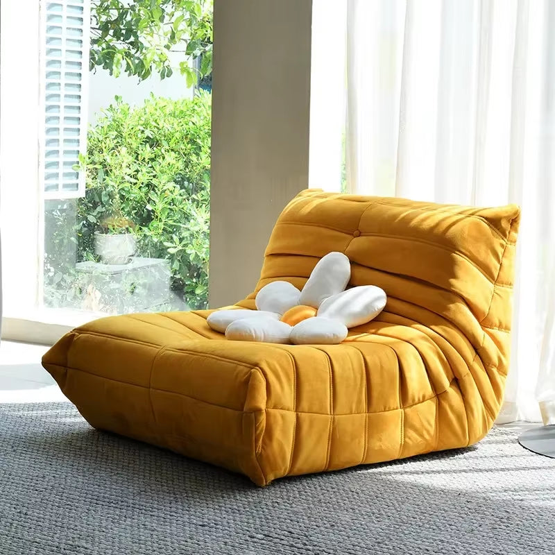 Caterpillar Sofa Simple Tatami Single Sofa Living Room Recliner Celebrity Balcony Casual Lazy Sofa Rocking Chair Furniture